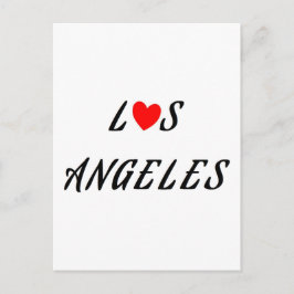 Los Angeles rood hart Briefkaart