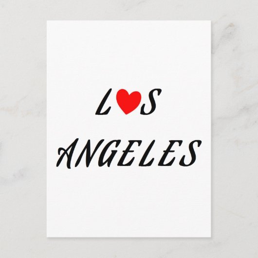 Los Angeles rood hart Briefkaart (Voorkant)