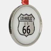 Los Angeles Route 66 Sign Metalen Ornament (Rechts)