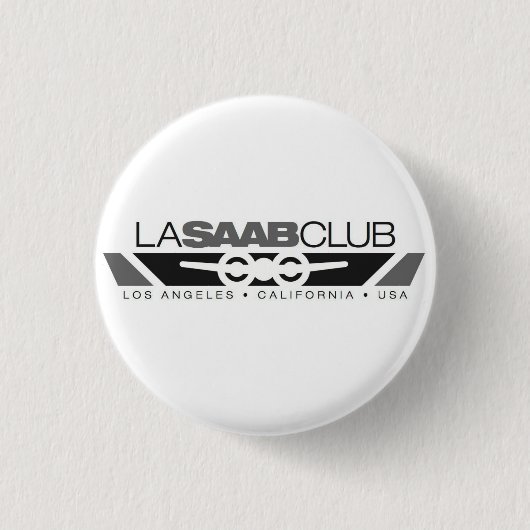 LOS ANGELES SAAB CLUB PIN RONDE BUTTON 3,2 CM (Voorkant)