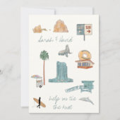 Los Angeles save the date met tekeningen Kaart (Voorkant)