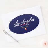 Los Angeles Script Ovale Sticker (Envelop)