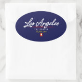 Los Angeles Script Ovale Sticker (Tas)