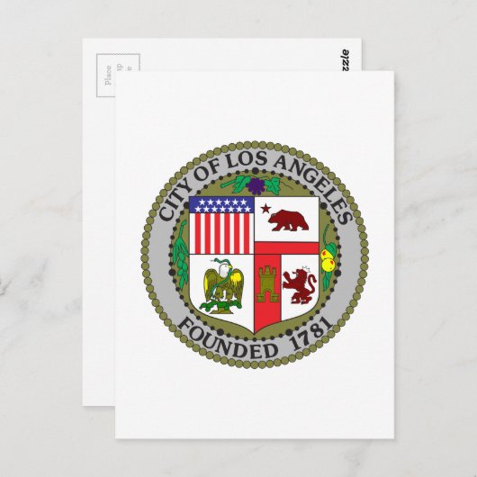 Los Angeles Seal Briefkaart (Voorkant / Achterkant)