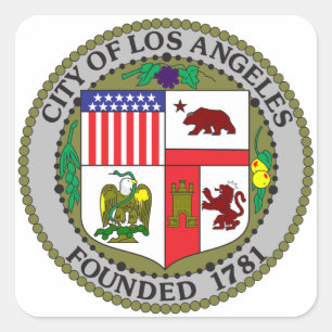 Los Angeles Seal Vierkante Sticker