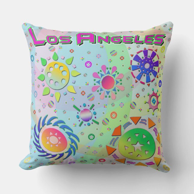 Los Angeles Seven Suns & Energy Pillow Kussen (Voorkant)