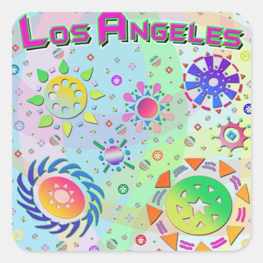Los Angeles Seven Suns & Energy Sticker (Voorkant)