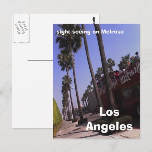 Los Angeles, sight seeing on Melrose Briefkaart (Voorkant / Achterkant)