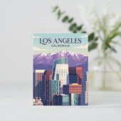 Los Angeles Silhouet USA Briefkaart (Staand voorkant)