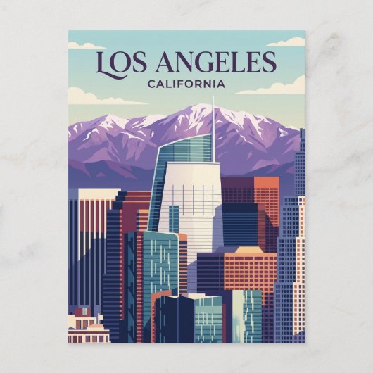 Los Angeles Silhouet USA Briefkaart (Voorkant)