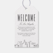 Los Angeles Silhouet | Welkomstbericht Cadeautags Cadeaulabel (Voorkant)