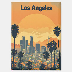 Los Angeles Silhouette Californië Souvenir Magneet