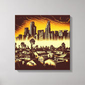 Los Angeles Skyline #1 Canvas Afdruk (Voorkant)