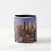 Los Angeles Skyline bij schemering, Mok koffie (Midden)