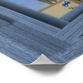 Los Angeles Skyline Blue 6 Pane Open Window Poster (Hoek)