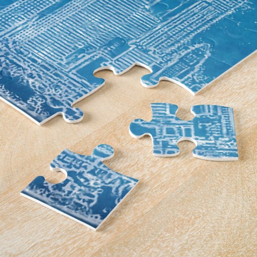 Los Angeles Skyline Blueprint Legpuzzel (Zijkant)
