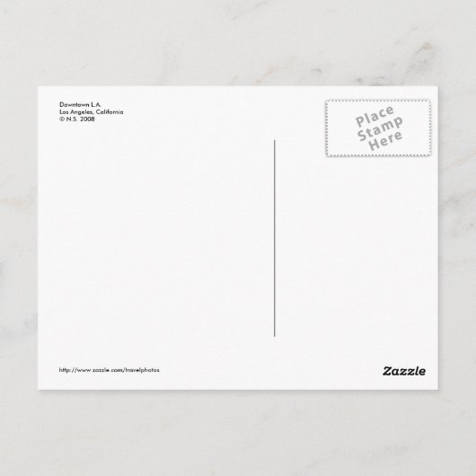 Los Angeles Skyline Briefkaart (Achterkant)