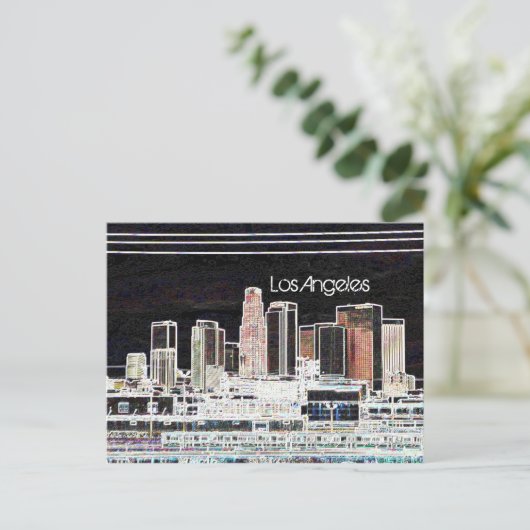Los Angeles Skyline Briefkaart (Staand voorkant)