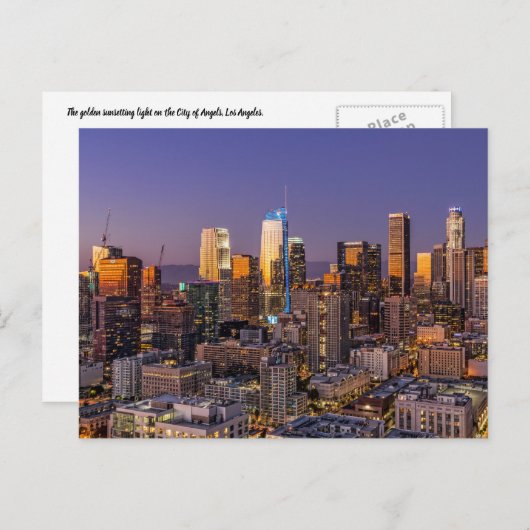 Los Angeles Skyline Briefkaart (Voorkant / Achterkant)