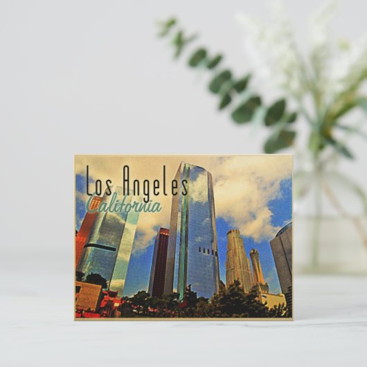 Los Angeles Skyline Briefkaart (Staand voorkant)