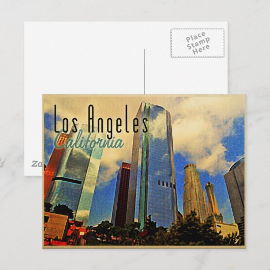 Los Angeles Skyline Briefkaart (Voorkant / Achterkant)