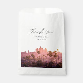 Los Angeles Skyline bruiloft gepersonaliseerd Bedankzakje