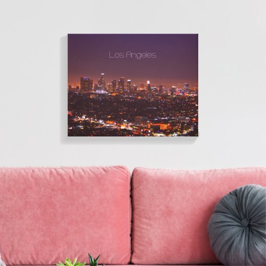 Los Angeles Skyline Canvas Afdruk (Insitu (Woonkamer))