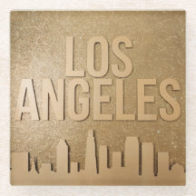 Los Angeles Skyline Gold Onderzetters