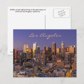 Los Angeles Skyline - Golden Light Briefkaart (Voorkant / Achterkant)