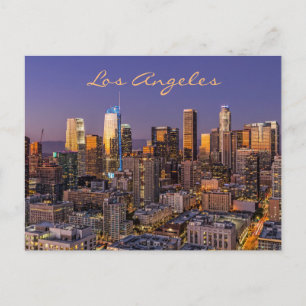 Los Angeles Skyline - Golden Light Briefkaart