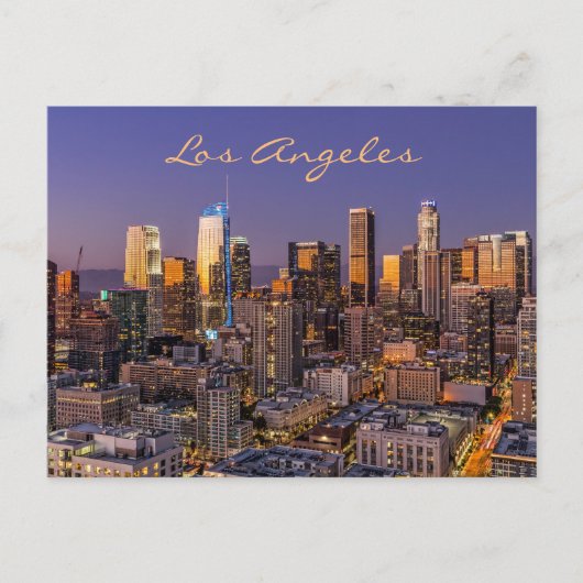 Los Angeles Skyline - Golden Light Briefkaart (Voorkant)