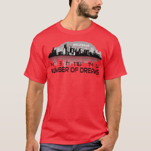 Los Angeles Skyline GPS coördinaten Dream City 2 T-shirt