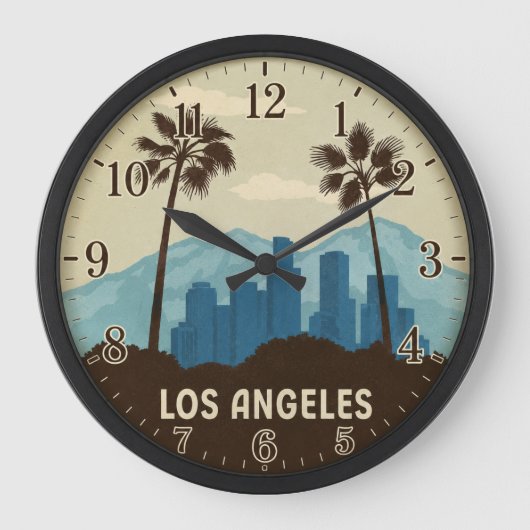 Los Angeles Skyline Grote Klok (Voorkant)