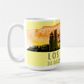Los Angeles Skyline Latitude en Longitude Koffiemok (Links)