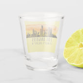 Los Angeles Skyline Latitude en Longitude Shot Glas (Achterkant)
