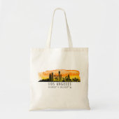 Los Angeles Skyline Latitude en Longitude Tote Bag (Voorkant)