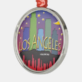 Los Angeles Skyline nighlife Metalen Ornament (Links)