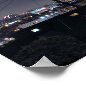 Los Angeles Skyline op nacht 2 Poster (Hoek)