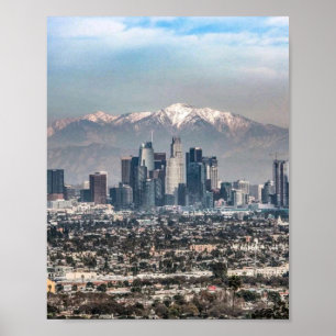 Los Angeles Skyline Poster Stadsgezicht Downtown