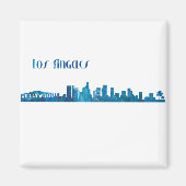 Los Angeles Skyline Silhouette Magneet (Voorkant)