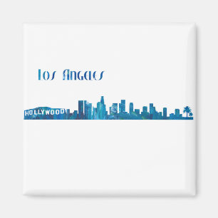 Los Angeles Skyline Silhouette Magneet
