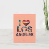 Los Angeles Skyline Sunset & Hollywood Typografie (Achterkant)