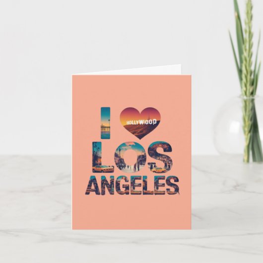 Los Angeles Skyline Sunset & Hollywood Typografie (Voorkant)