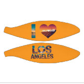 Los Angeles Skyline Sunset & Hollywood Typografie Basketbal (Panelen)