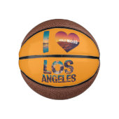 Los Angeles Skyline Sunset & Hollywood Typografie Basketbal (Voorkant)