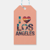 Los Angeles Skyline Sunset & Hollywood Typografie Cadeaulabel (Achterkant)