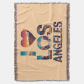 Los Angeles Skyline Sunset & Hollywood Typografie Deken (Voorkant Verticaal)