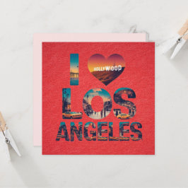 Los Angeles Skyline Sunset & Hollywood Typografie Kaart