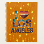 Los Angeles Skyline Sunset & Hollywood Typografie Planner (Voorkant)