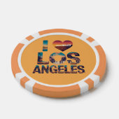 Los Angeles Skyline Sunset & Hollywood Typografie Poker Chips (Enkel)